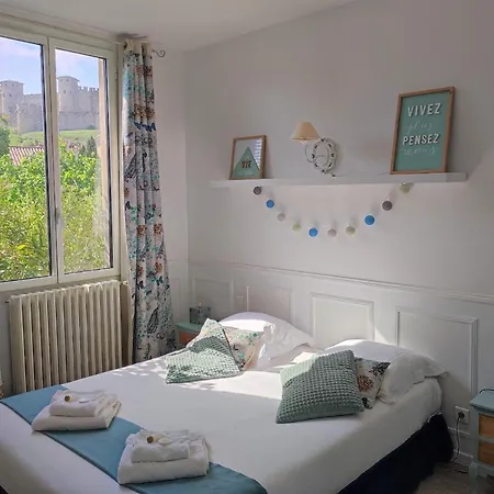 Bed & Breakfast La Carcassonne, Cite 8 Min A Pieds, Clim, Piscine, Full Wifi, Borne 7,5kw, Velo Elect, Parking Prive